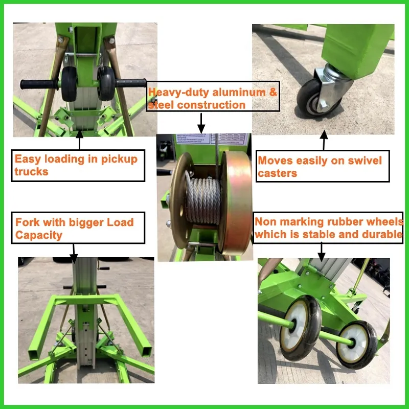 Manuel Tek Hızlı Vin&ccedil;li Taşınabilir Manuel Malzeme Kaldırma 2