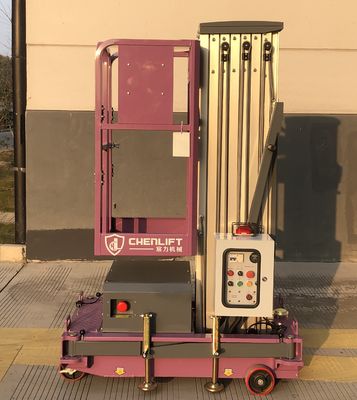 10M Aluminum Aerial Work Platform(Single Mast) 125Kg Loading Capacity