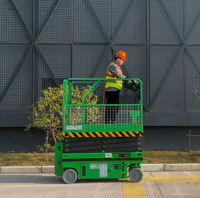 CE ISO CERTIFIED 230KG LOAD CAPACITY SELF PROPELLED SCISSOR LIFT WITH EXTENSION PLATFORM