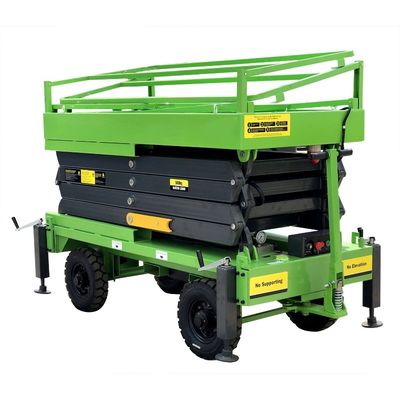 Durable Mobile Scissor Lift 14 Meters Hydraulic X-Lift Platform 500kg Loading Capacity