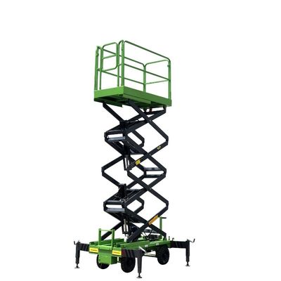 12 Meters High Mobile Scissor Lift Work Platform 500Kg Loading Capacity Long Work Times