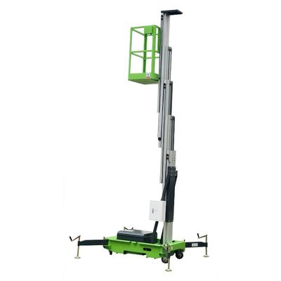 Aluminum Alloy Industrial Vertical Platform Lift Single Mast 6 Meters Lift Height