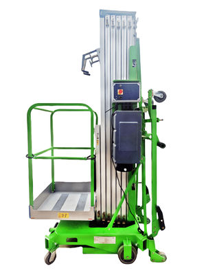 Single Mast Manual Pushing Vetical Lift with Tilting Function Aerial Work Platform