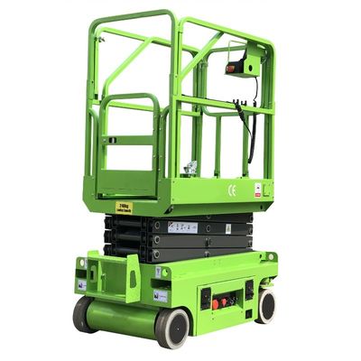 MINI Self Propelled Scissor Lift Hydraulic Turning Wheel Aerial Work Platform