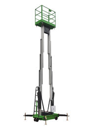 8m Lifting Height Mobile Aluminum Aerial Work Platform Double Mast Long Work Time 200Kg Loading Capacity