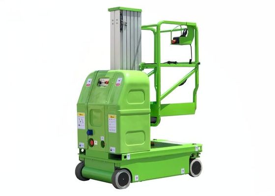 Portable Hydraulic Lift Platform Single Mast Self Propelled Work Platform 6m