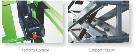 10m Platform Height 230kg Load Scissor Lift Self Propelled With Extension Platform