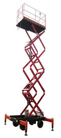 14 Meters Mobile Hydraulic Scissor Lift , AC / DC Power Supply 3Kw