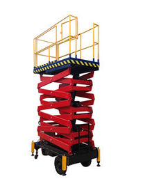 9M Mobile Scissor Lift for Work Shop , 500Kg Hydraulic Elevator Platform