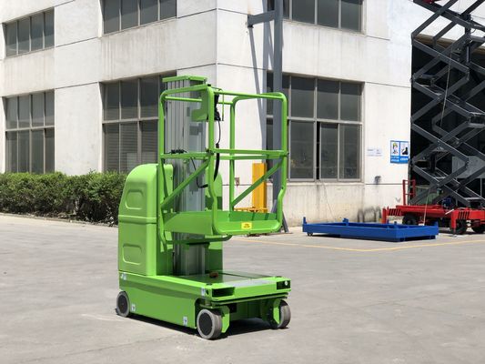 Self-Propelled Aluminum Aerial Work Platform Single Mast 6 Meters Lift Capacity 125kg