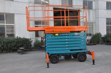8m Electric Mobile Hydraulic Scissor Lift with Motorized Device , 450Kg Loading