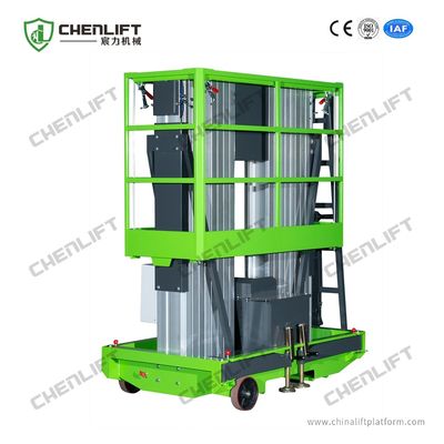Double Mast 150kg Loading Aerial Work Platform With 14M Platform Height