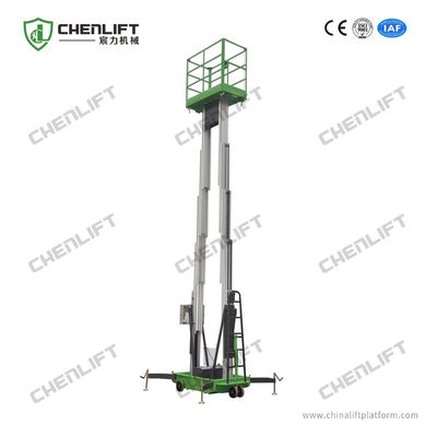 Double Mast 150kg Loading Aerial Work Platform With 14M Platform Height