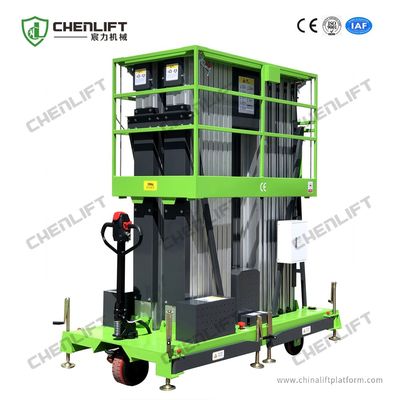 16m Hydraulic Lift Platform Aluminum Aerial Work Platform Vertical Lift 200Kg