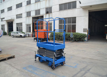 Blue Push Motorcycle Scissor Lift  Platform 3 Meter High / 500Kg Loading