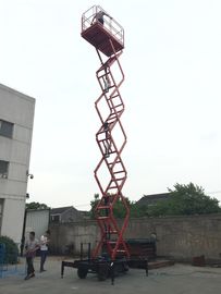 Ware House Using Motorized Scissor Lift 12m platform Height DC Lifting and Moving