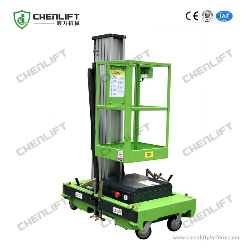 Electric Industrial Sole Mast Mobile Aerial Work Platform with 9 Metres