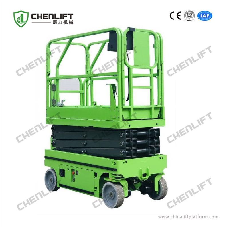 Working Height Max 12m Electric Self Propelled Vertical Lift Platform of 320kg Loading Capacity