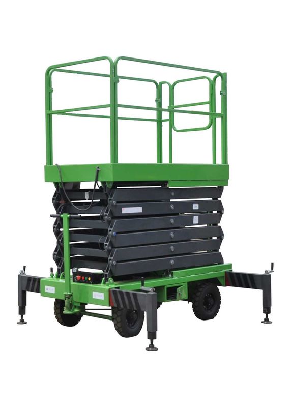 9 Meters Mobile Scissor Lift Aerial Work Platform 500Kg Loading Capacity Hydraulic Lift