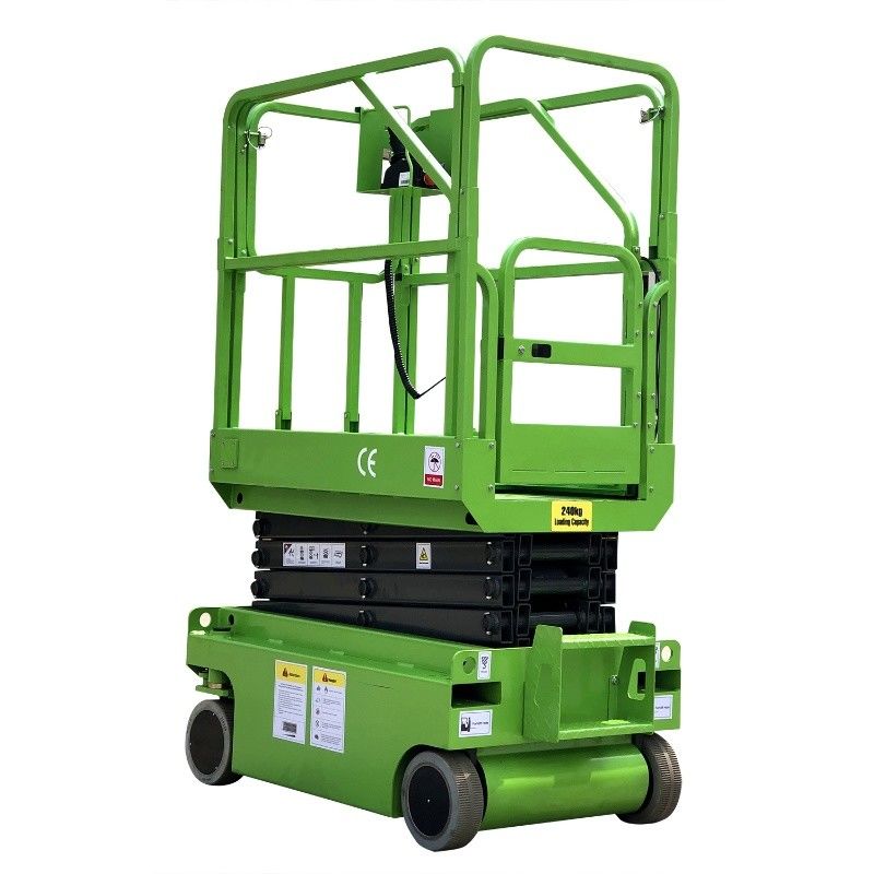MX300S Self Propelled Hydraulic Scissor Lift Platform Green Color Long Life