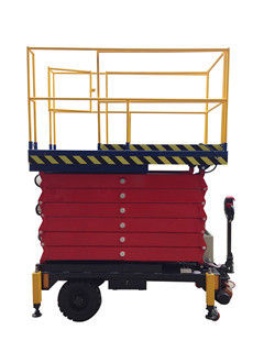 9M Mobile Scissor Lift for Work Shop , 500Kg Hydraulic Elevator Platform